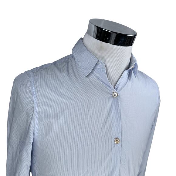Isabel Marant Shirt Women’s 34 Blue Striped Cotton Long Sleeve Button-Up US 2 - Picture 2 of 11